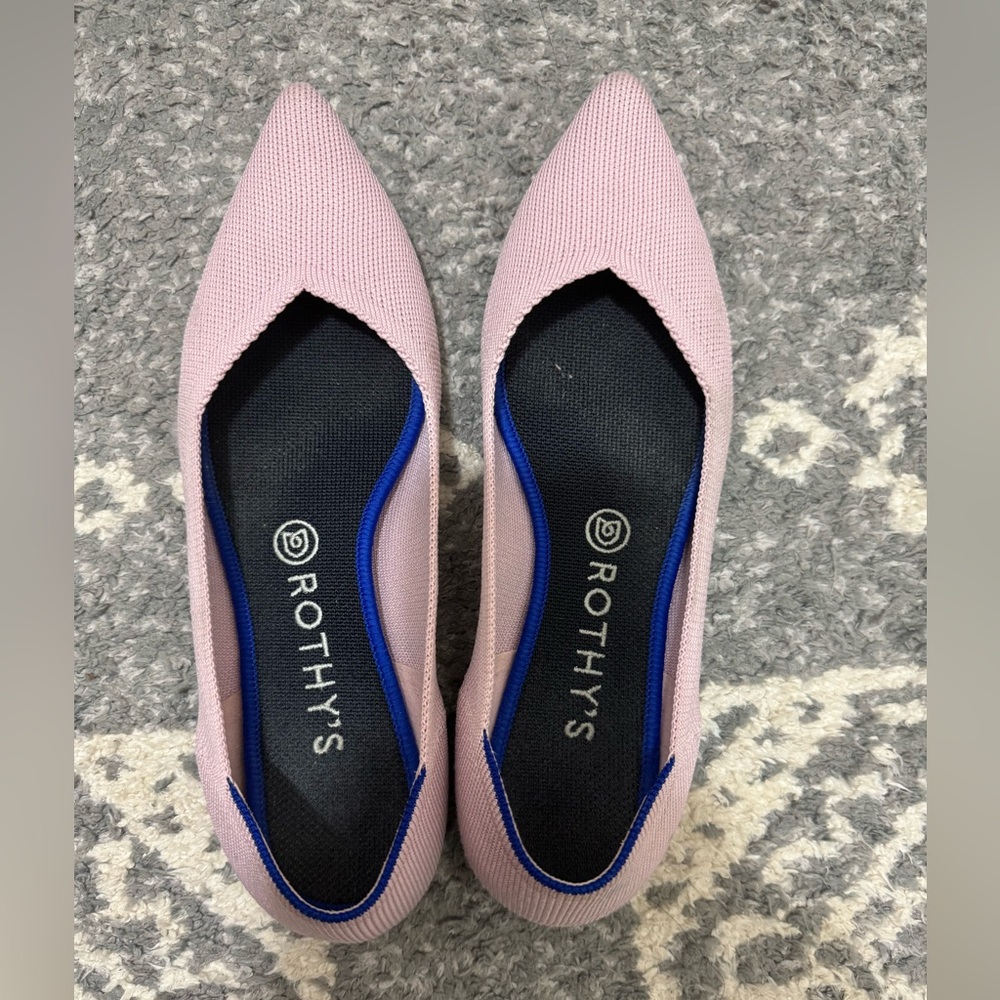 Rothy's Women's The Point Knit Light Pink Flats